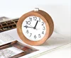 Round shape wooden clock alarm clocks
