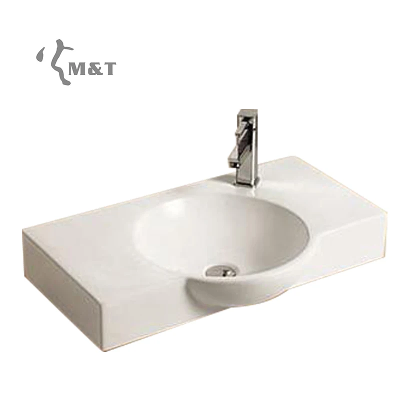 Ceramic hotel bathroom wc outside wall small wc hung basin sink