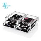 Factory wholesale cheap clear acrylic jewelry boxes jewellery organizer with drawer