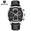 WJ-7611 Hot Fashion Quartz Watches Luxury Noble Original Waterproof Wristwatch Good Quality Leather Band Watch For Men