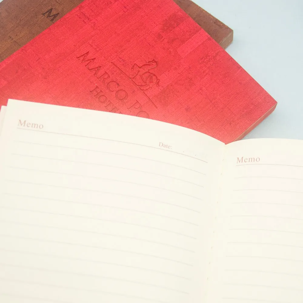a5 pu leather diary lined paper hardbound notebook with ribbon