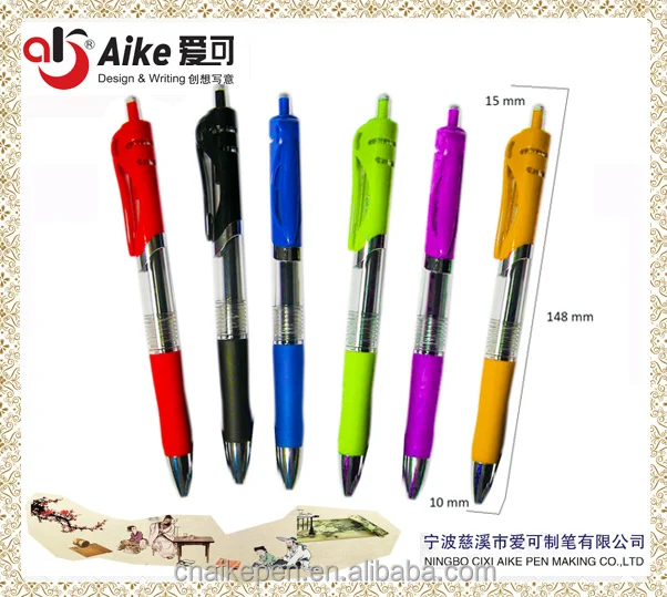 Retractable Premium gel ink roller ball pen,extra fine point
