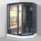Sauna Bath Wet Steam Sauna Room Wood Sauna And Steam Bath Combined Room
