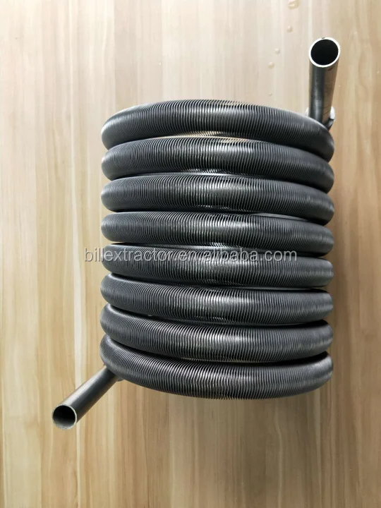 extruded finned coil double cooling condensing coil with mnpt