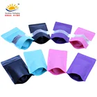 Multicolor Custom Candy Cake Tea Stand Up Packaging Kraft Paper Bag With Window And Zipper