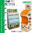 Supermarket cardboard floor standing e paper display for cosmetics