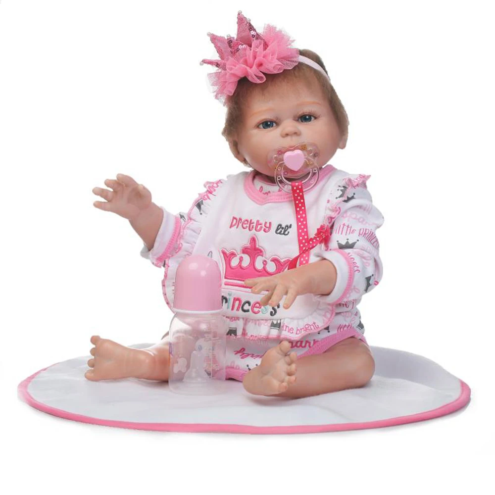 New Supler Real Boutique Reborn Babies Dolls 20 Full Body Silicone Reborn Boy Dolls Rooted Mohair Eyelashes Baby Gift Reborn (1)