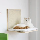 Wall mounted L shape cat shelf/wholesale cat bed furniture wood