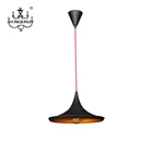 Northern Europe Industrial Black Lampshade Hanging Aluminum Modern Led Chandeliers Pendant Lights