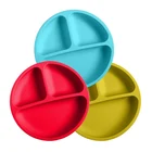 Kids Feeding Mat Silicone Mat Plate With Strong Suction Cup