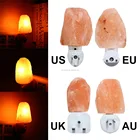 2017 hot sale Mini Cute Hand Carved Natural Crystal Himalayan Salt Wall Lamp Night Light UK Plug Amber