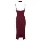2018 OEM service fashion backless sleeveless one piece bandage designer bodycon women dress