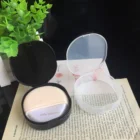 manufacture make up clear plastic box container for round puwder puff