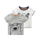 Silk printing short sleeve baby kids top children t-shirt clothing boy t shirt kids