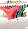 Cotton bottom thong ladies one piece ice silk seamless adhesive solid color triangle underwear