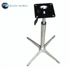 Height adjustable gas lift table base adjustable dining table leg 4-star aluminum swivel chair base for sale