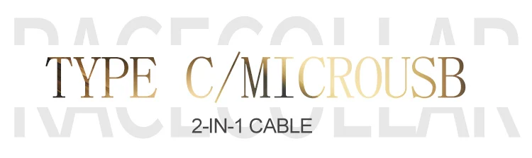 2-in-1 Nylon braided cable Type C and MicroUSB cable for mobile phone - ANKUX.COM