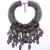 Women Fashion Rhinestone Charm Clavicl Skull Head Big Choker Pendant Necklaces