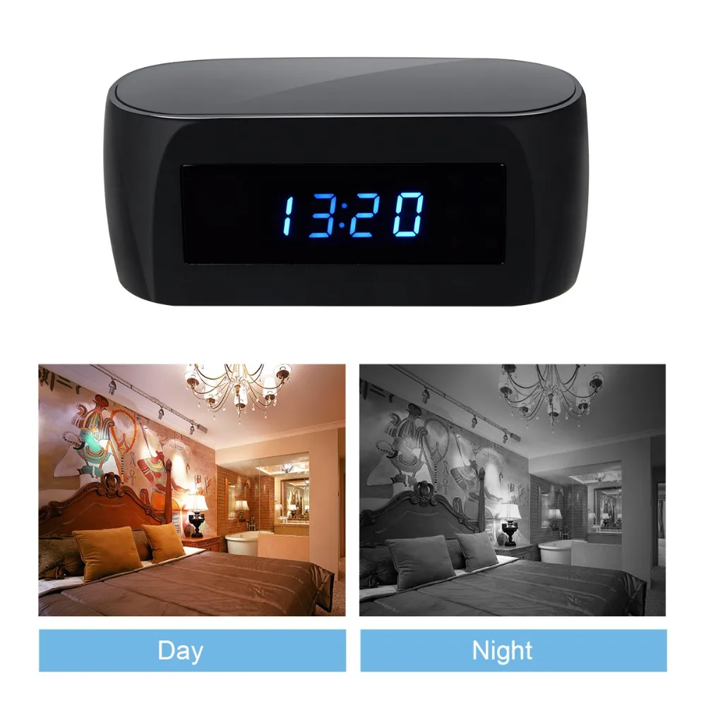 2019 New Stylish Wireless WiFi Hidden Camera Indoor Table Clock Motion