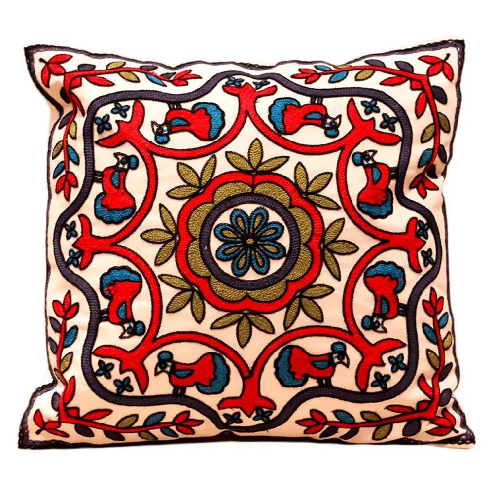 2016 New Cotton Wool Embroidery Special Canvas Home Furnishing Square Pillow Cover hot sales