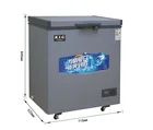 158L battery powered Solar DC12V Straight cold mini deep freezer