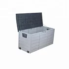 290 Liter Wood Grain Plastic Tool Storage Chest Furniture Box Trunk