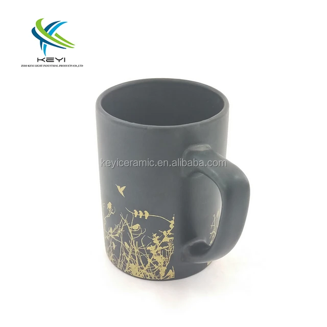 hot selling round promotional ceramic gift mug with handle