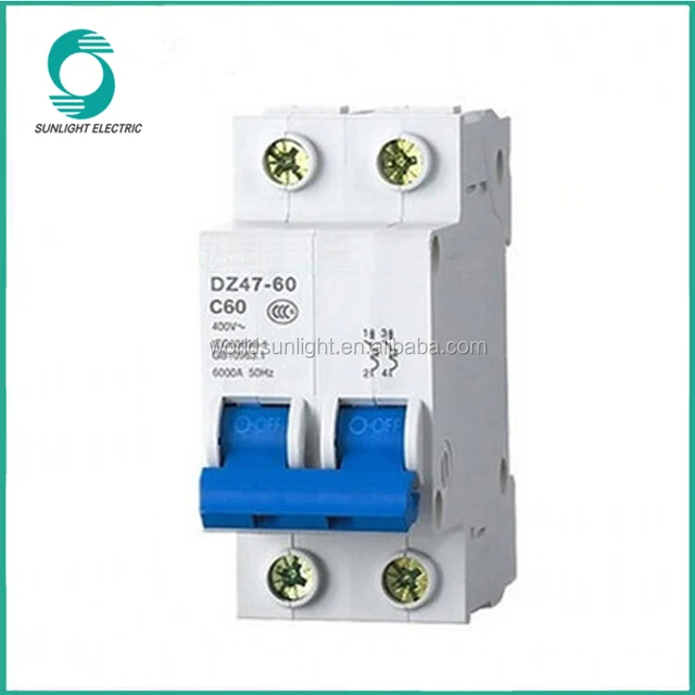 xdz47 series ac dz47 2p 230v c60 60 amp circuit breaker mcb