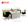 Modular design office desk dividers T shaped 2 person office desk