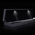 FANXI Wholesale Matte black Rubber Paint Long Chain Box Gift Box With Custom Logo LED Light Jewelry Box