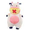 Cheap promotional plush stuffed animal toys milk cow with mask