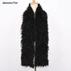 Wholesale Knitted Mongolian Fur Scarf Warm Fashion Long Fur Scarf Women Winter