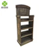 Floor standing wood pop up floor display shelf for food and beverages