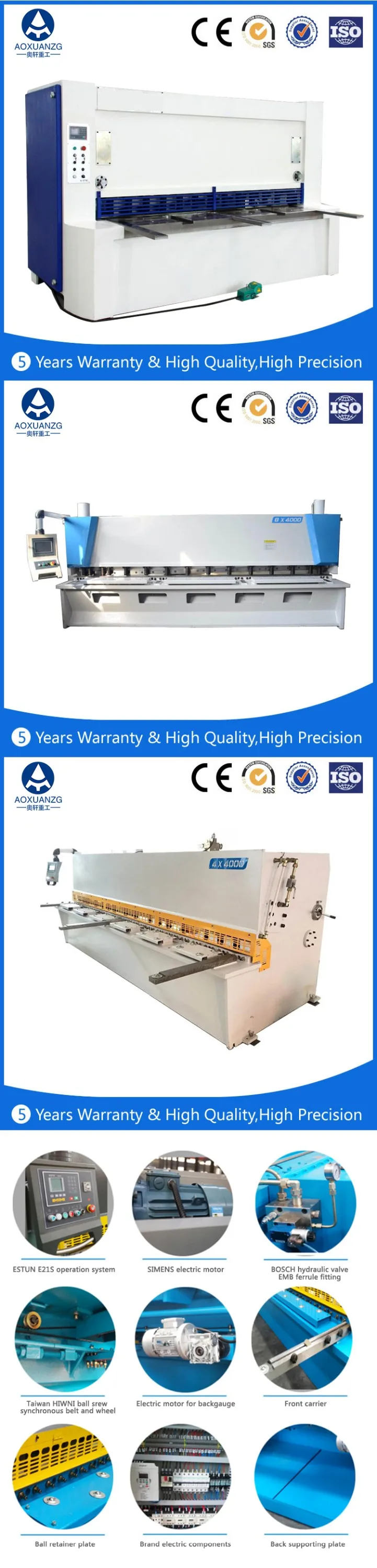 Cheap price ISO certification good quality of QC12K hydraulic shearing machine