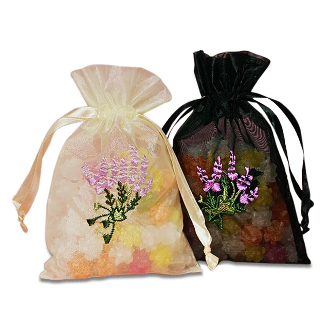 wedding favour embroidered gift organza bags