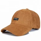 5% OFF Custom embroidered suede baseball cap with metal strap closure