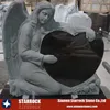 European Style Memorial Usage Unique Design Granite Angel Gravestone