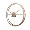 Oversized American Vintage Retro Rustic Handicraft modern home decor Metal Wall Clock with Large Hands Sweep Mechanism