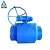 gearbox operated casting float type fire safe pn16 pn25 pn40 api 607 metal ball valve 12''