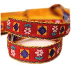 15mm floral woven ribbon nylon jacquard trim webbing for bag strap