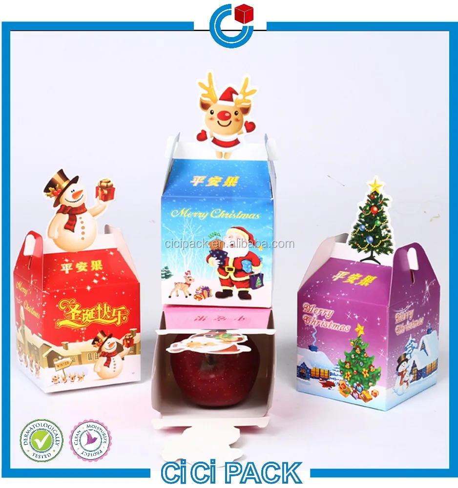 custom gift boxes wholesale christmas eve apple gift paper box