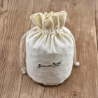 Custom Round Bottom Printed Eco-Friendly Cotton Fabric Muslin Drawstring Bag For Candle Packing Bag
