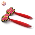 Promotional novelty pen customizable butterfly rubber ball pen