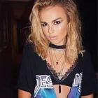 2017 Summer Street Rock style Printing Short sleeve Deep V neck Choker Women's T-shirt Dress