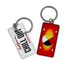 Custom Logo Metal Aluminum Key Chain License Number Plate Keychain for Promotion Gift