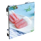 Outdoor p8 full color transparent led mesh curtain strip display screen