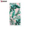 China products custom sublimation printed palm leaf pattern sand free suede microfiber beach towel fabric wholesale
