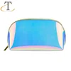 Factory price portable ziplock clear holographic cosmetic bag makeup pouch