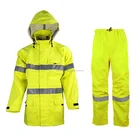 Protection Wear Arc / FR Rated Rainwear/Hi Vis Yellow Rain Jacket/arc Flash Protection Rain Wear