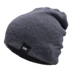 Winter Hat Men Knitted Beanies Warm Bonnet Caps Baggy Brand Solid Wool Winter Hats